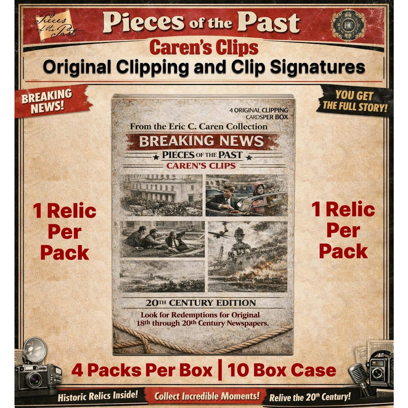 DRAFT - 2026 Keepsake Pieces of the Past Caren's Clips 20th Century Edition | Hobby 10-Box Case Pr