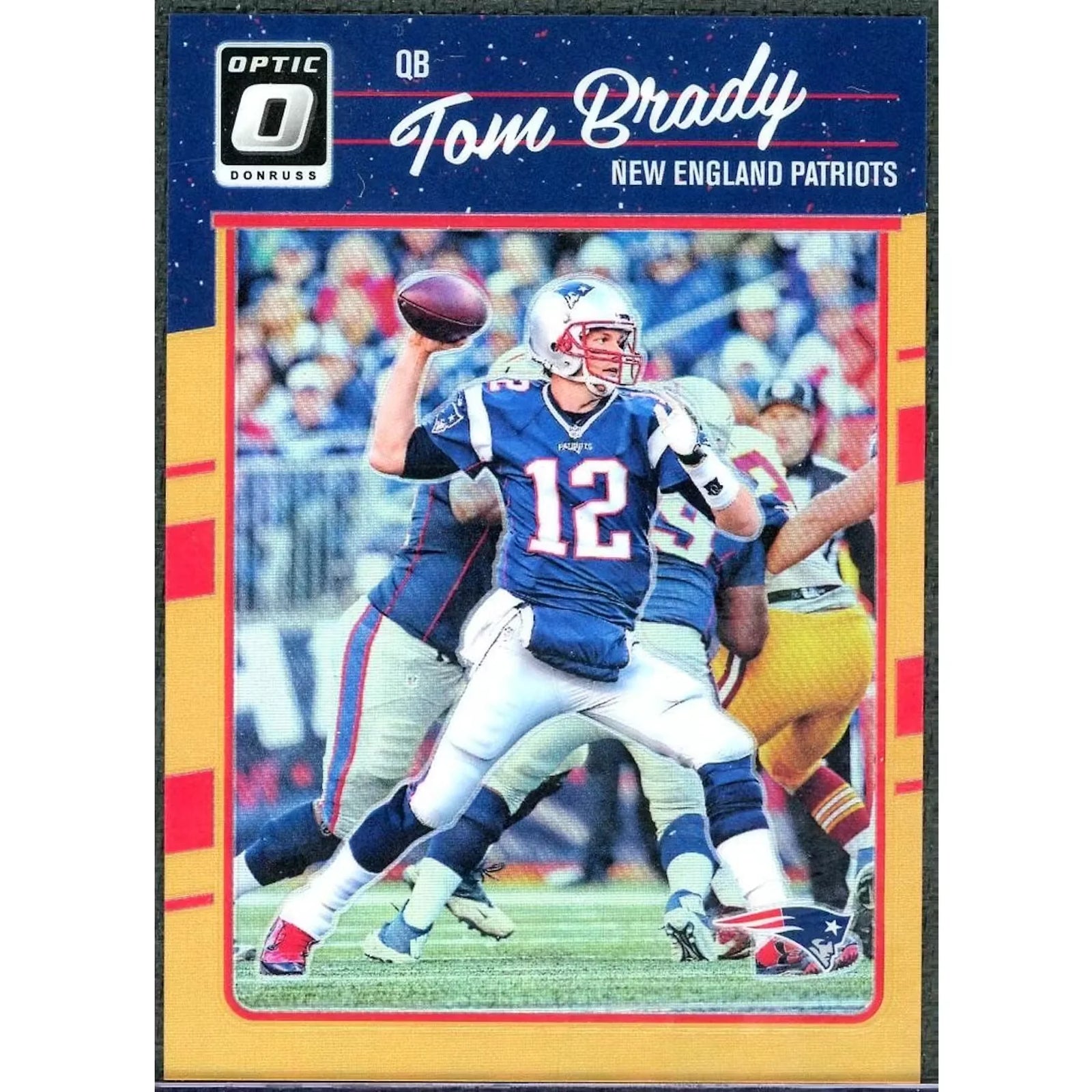 Tom Brady 2016 Panini Donruss Optic Card | Orange Parallel/199