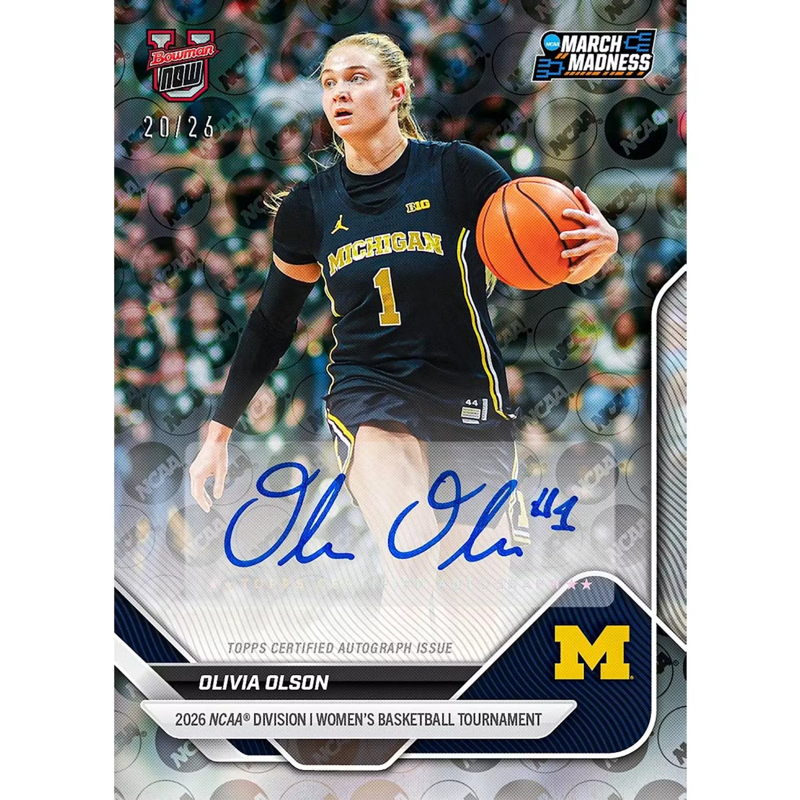 2025 26 Bowman University NOW March Madness Basketball Hobby Box