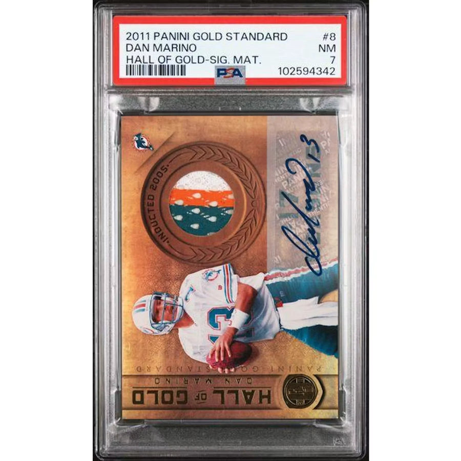 Dan Marino Signed Patch Card | 2011 Gold Standard/25