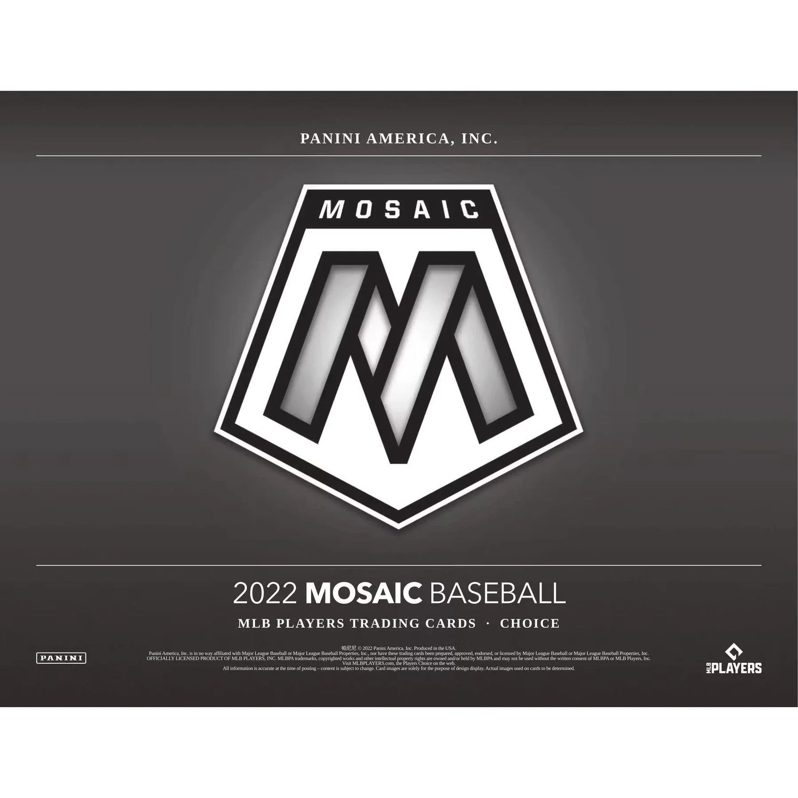 2022 Panini Mosaic Choice Baseball Hobby Box