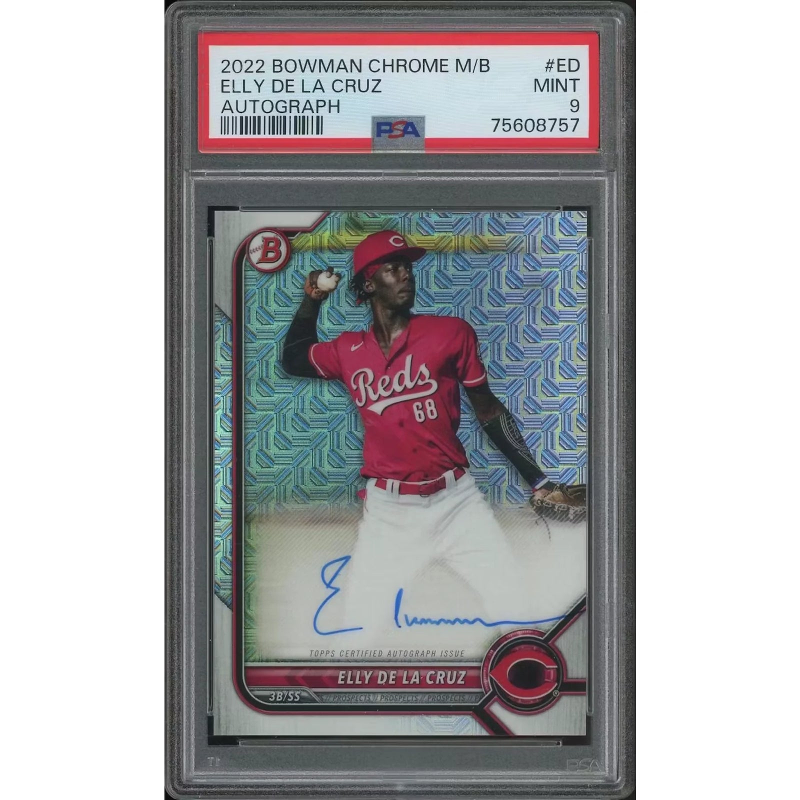 Elly De La Cruz 2022 Bowman Chrome Mega Box Rookie Autograph | PSA 9 (Ships Sealed Only)