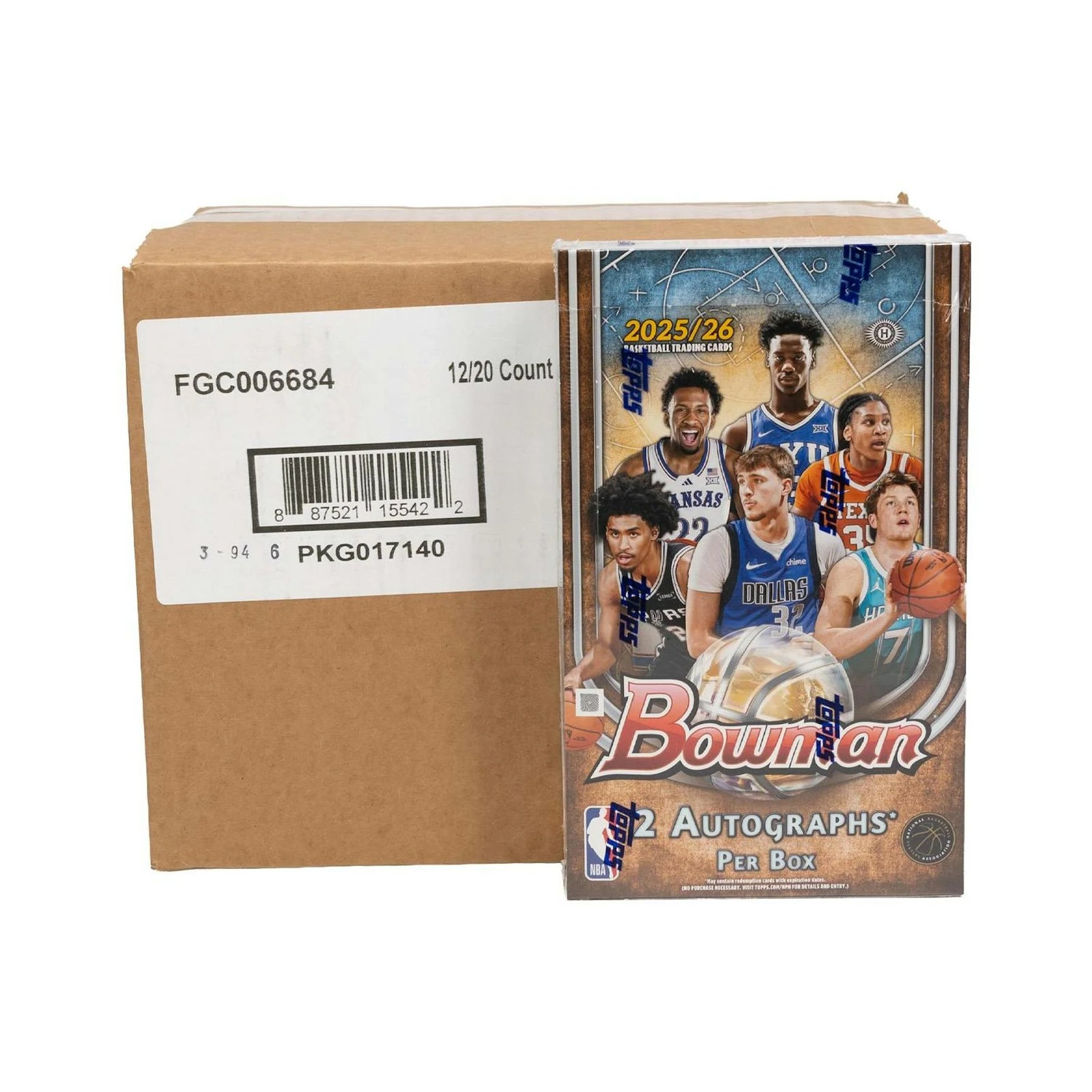 DRAFT - New 2025/26 Bowman Basketball Hobby 12-Box Case