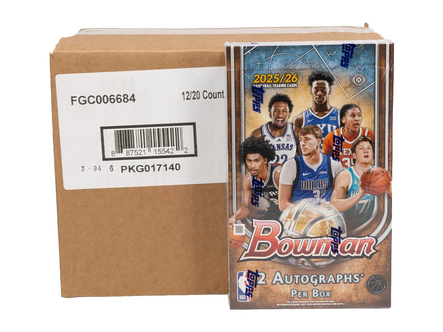 DRAFT - New 2025/26 Bowman Basketball Hobby 12-Box Case