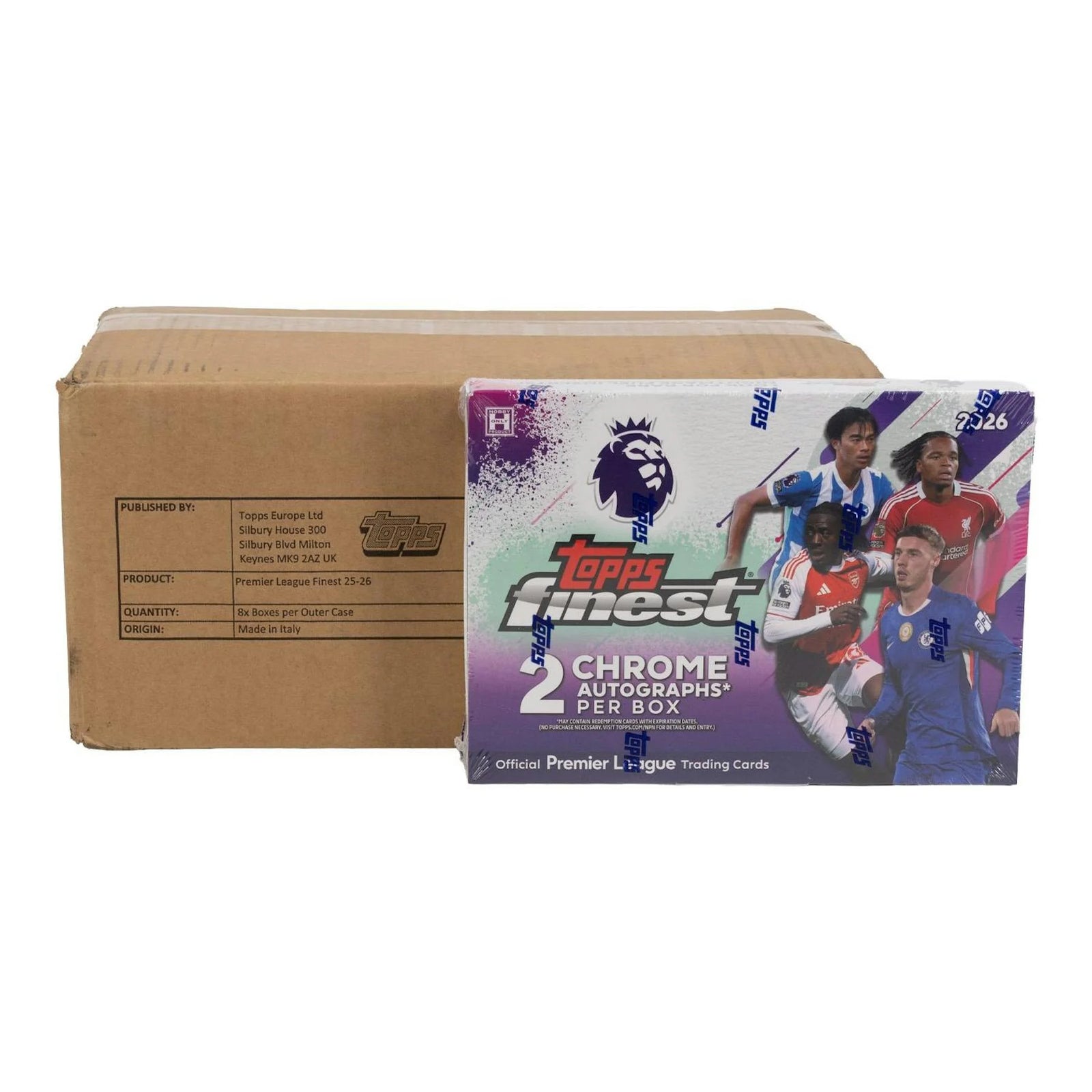DRAFT - New 2026 Topps Finest Premier League EPL Soccer Hobby 8-Box Case