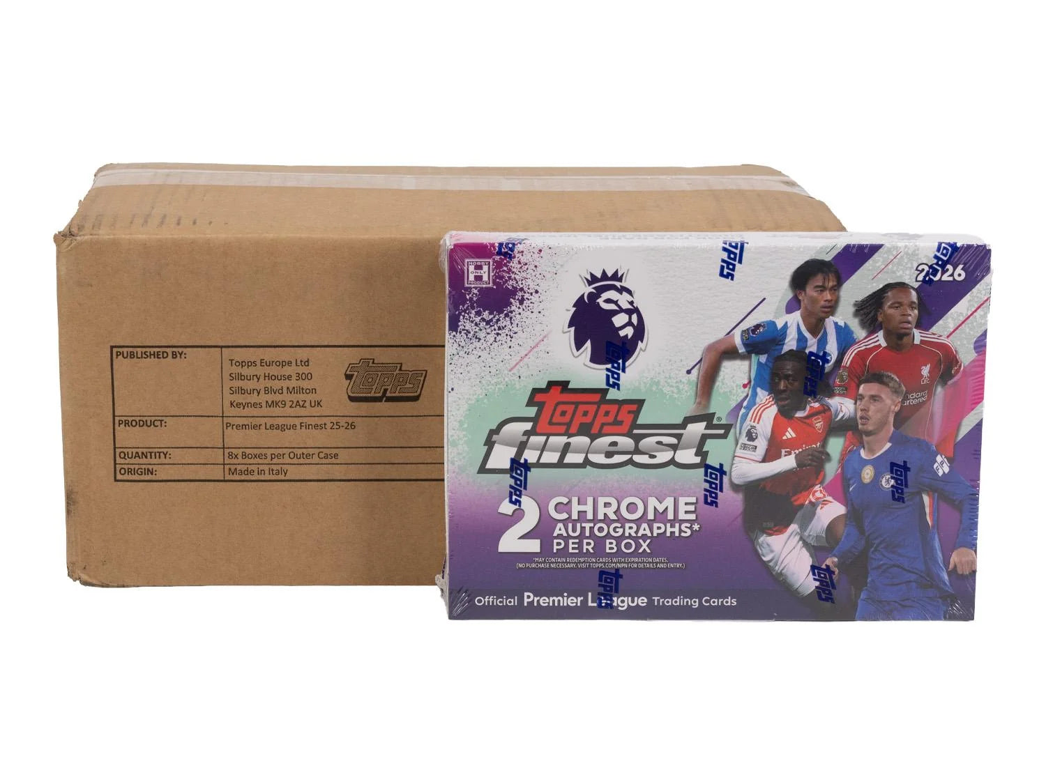 DRAFT - New 2026 Topps Finest Premier League EPL Soccer Hobby 8-Box Case
