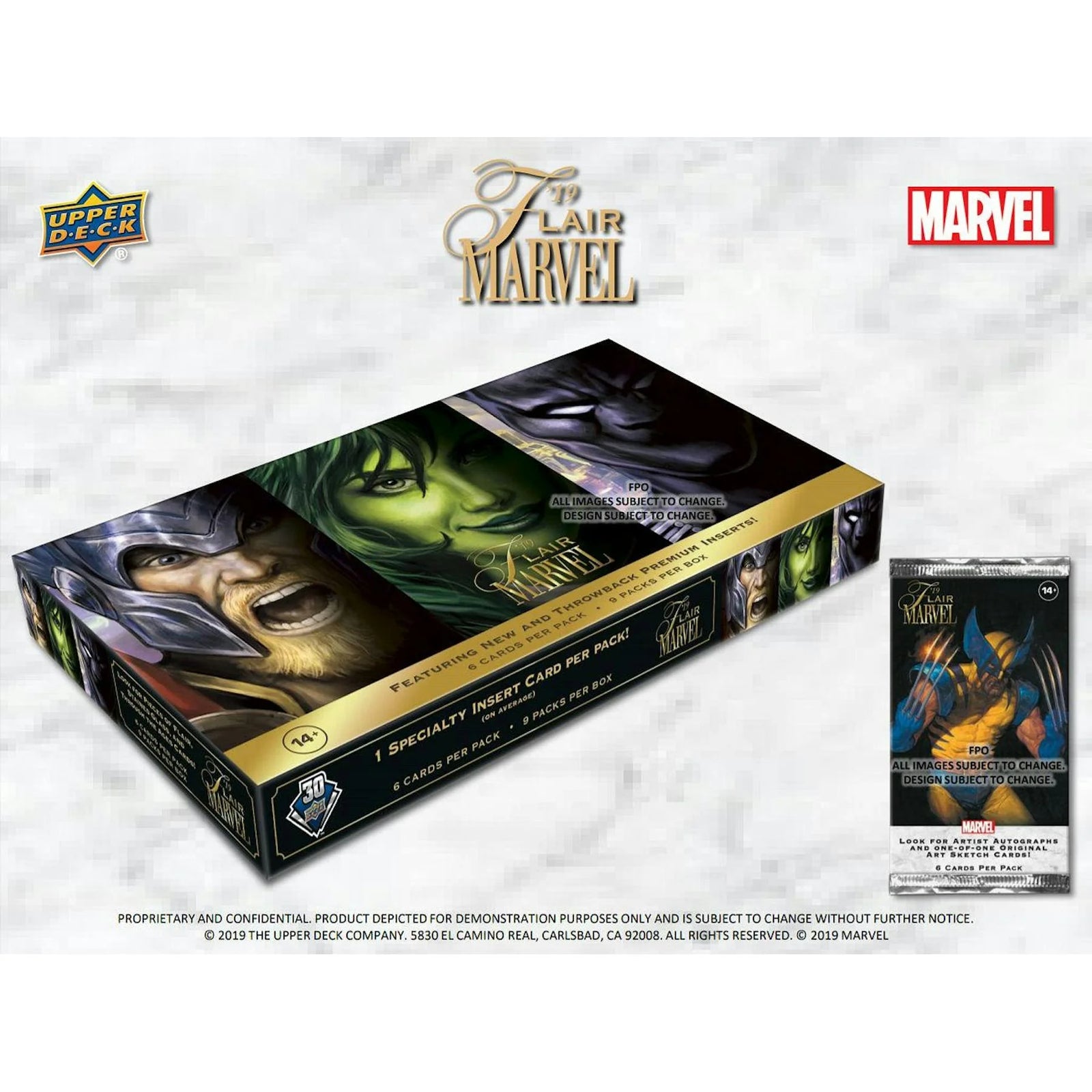 DRAFT - 2019 Upper Deck Flair Marvel Hobby Box | Entertainment Cards