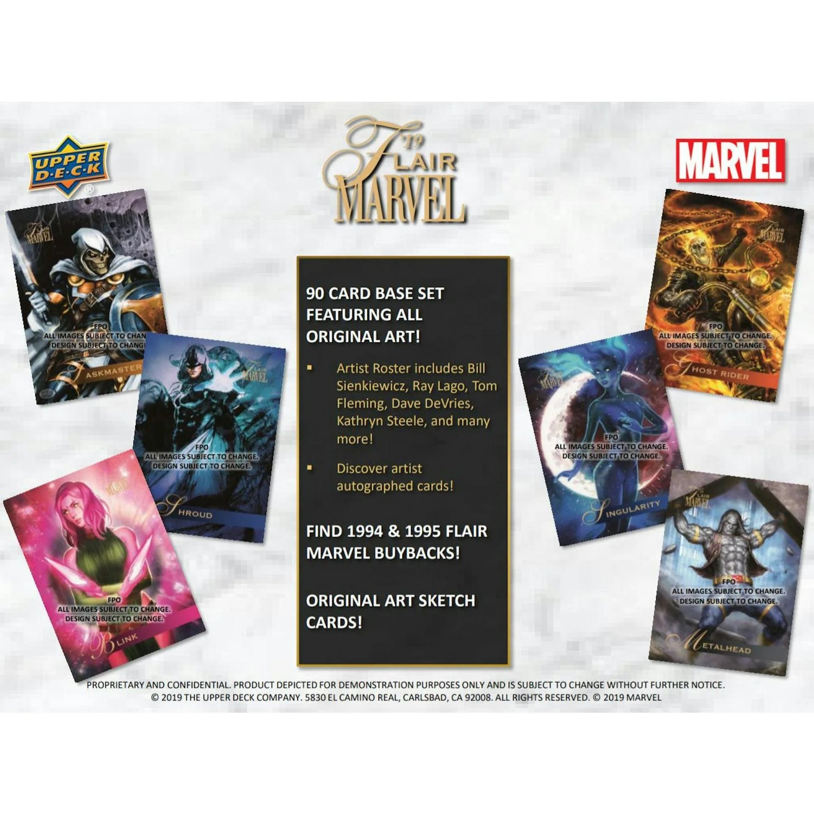 DRAFT - 2019 Upper Deck Flair Marvel Hobby Box | Entertainment Cards