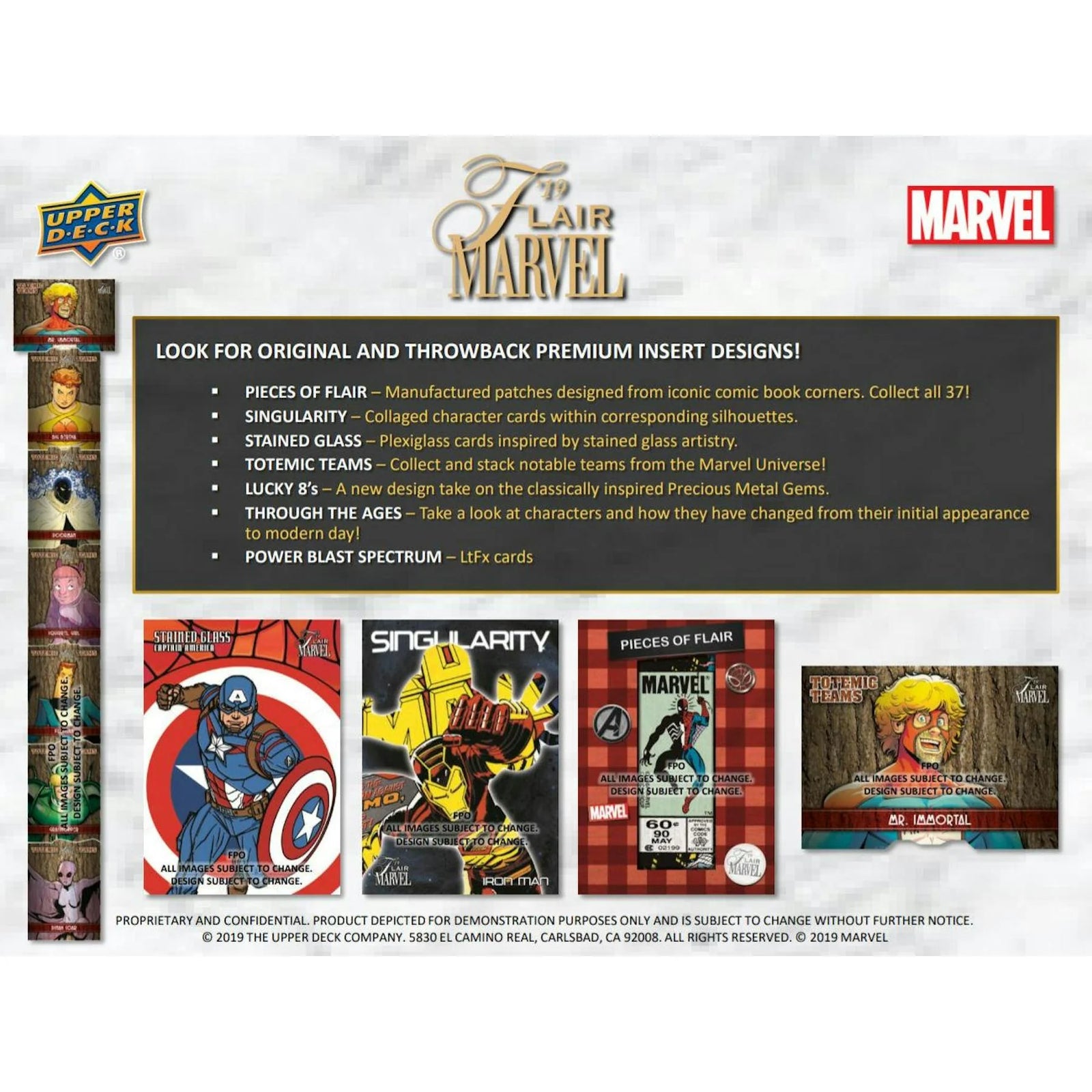 DRAFT - 2019 Upper Deck Flair Marvel Hobby Box | Entertainment Cards