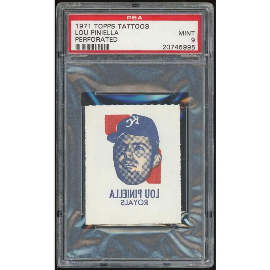 Lou Piniella 1971 Topps Tattoos Perforated | PSA 9