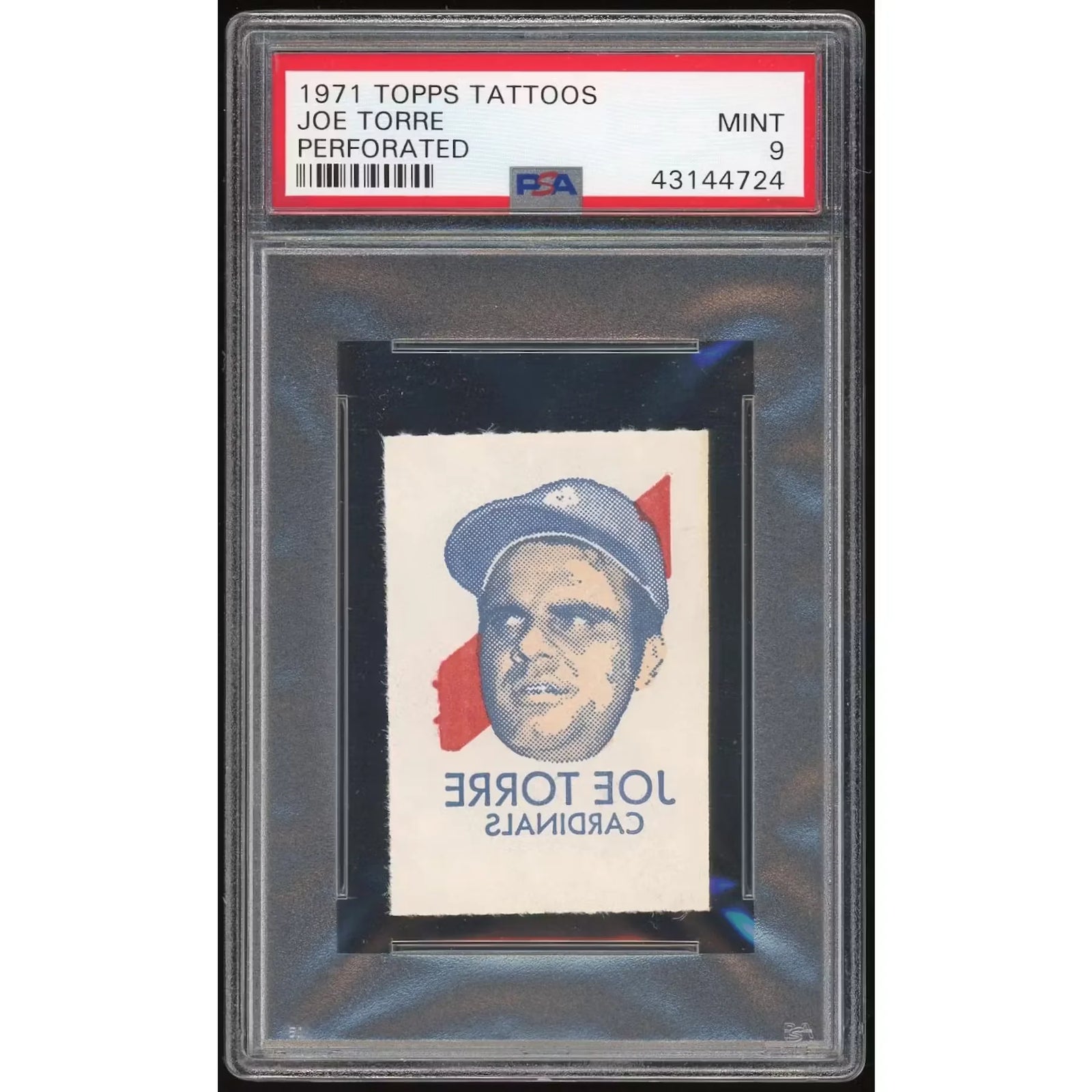 1971 Topps Tattoos Perforated Joe Torre | PSA 9 Pop 1