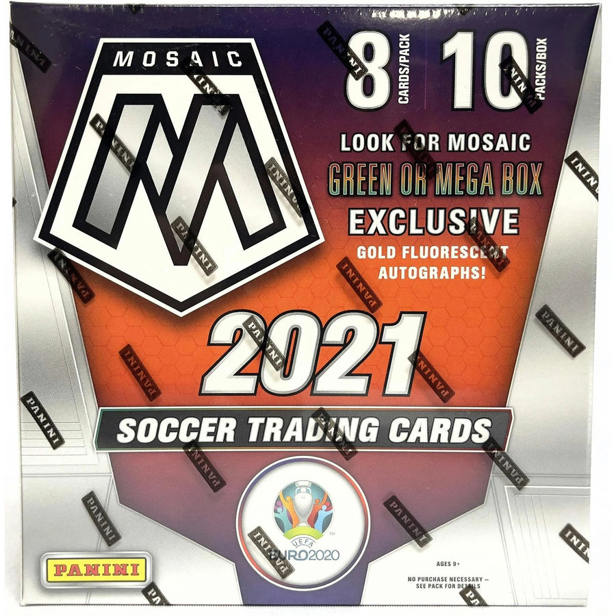 DRAFT - Just In 2020/21 Panini Mosaic UEFA Euro 2020 Soccer Mega Box (Gold Fluorescent Parallels) (Reed Buy)