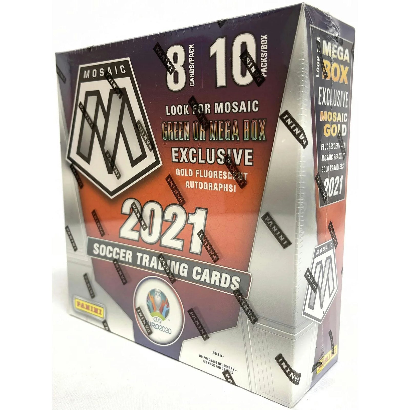 DRAFT - Just In 2020/21 Panini Mosaic UEFA Euro 2020 Soccer Mega Box (Gold Fluorescent Parallels) (Reed Buy)