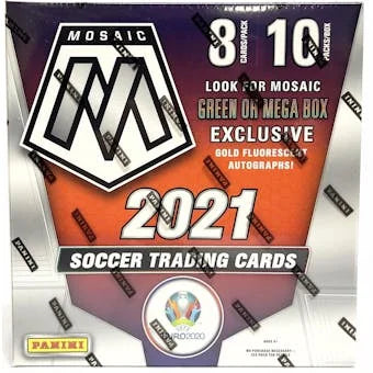 DRAFT - Just In 2020/21 Panini Mosaic UEFA Euro 2020 Soccer Mega Box (Gold Fluorescent Parallels) (Reed Buy)
