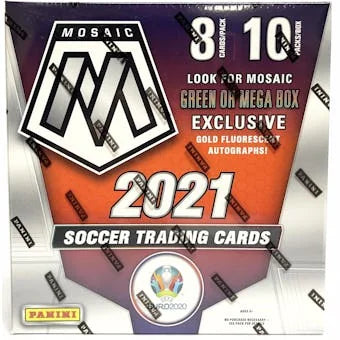 DRAFT - Just In 2020/21 Panini Mosaic UEFA Euro 2020 Soccer Mega Box (Gold Fluorescent Parallels) (Reed Buy)