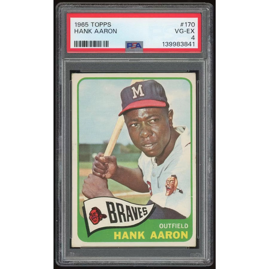 Hank Aaron 1965 Topps #170 Baseball Card | PSA 4
