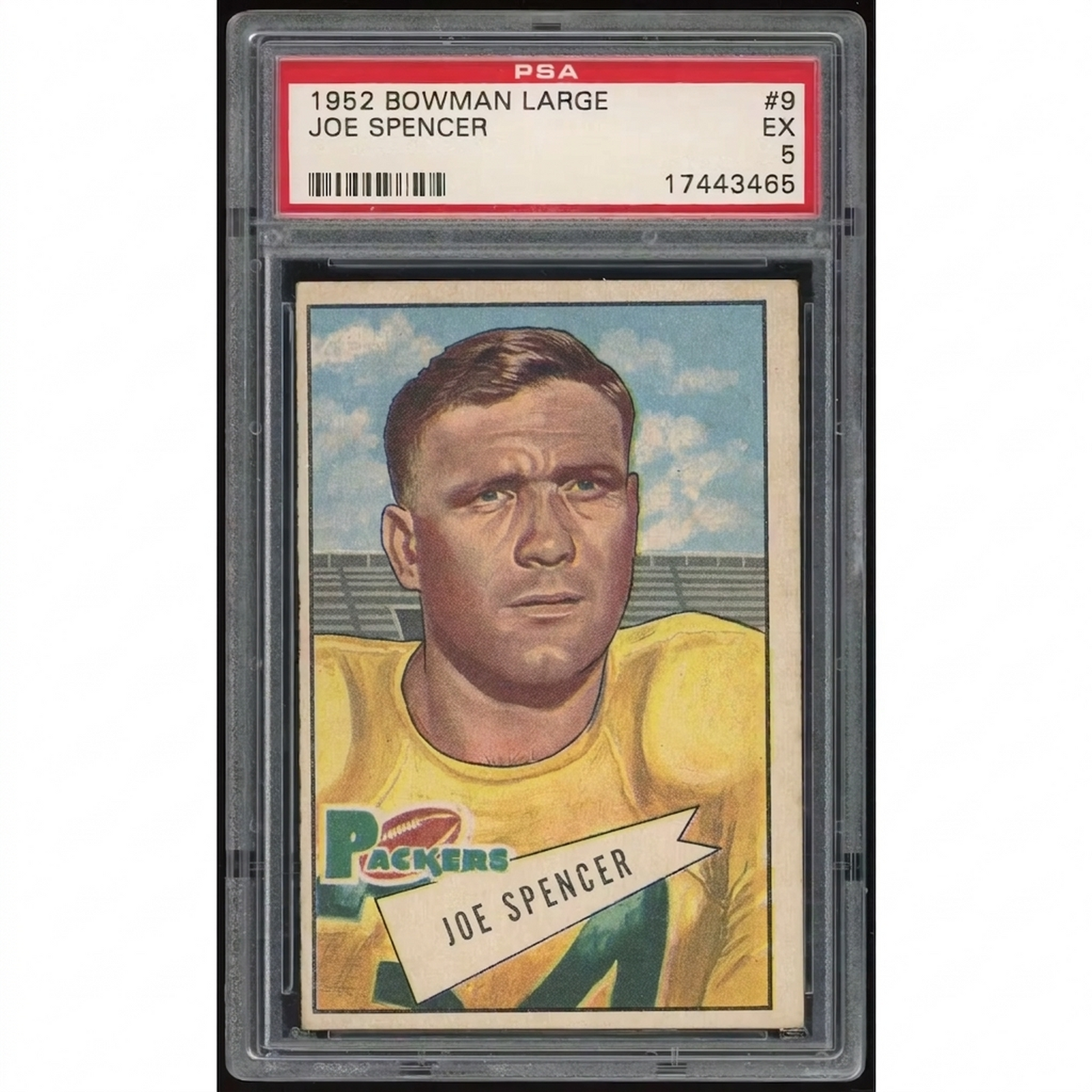 1952 Bowman Large #9 Joe Spencer Card | PSA 5
