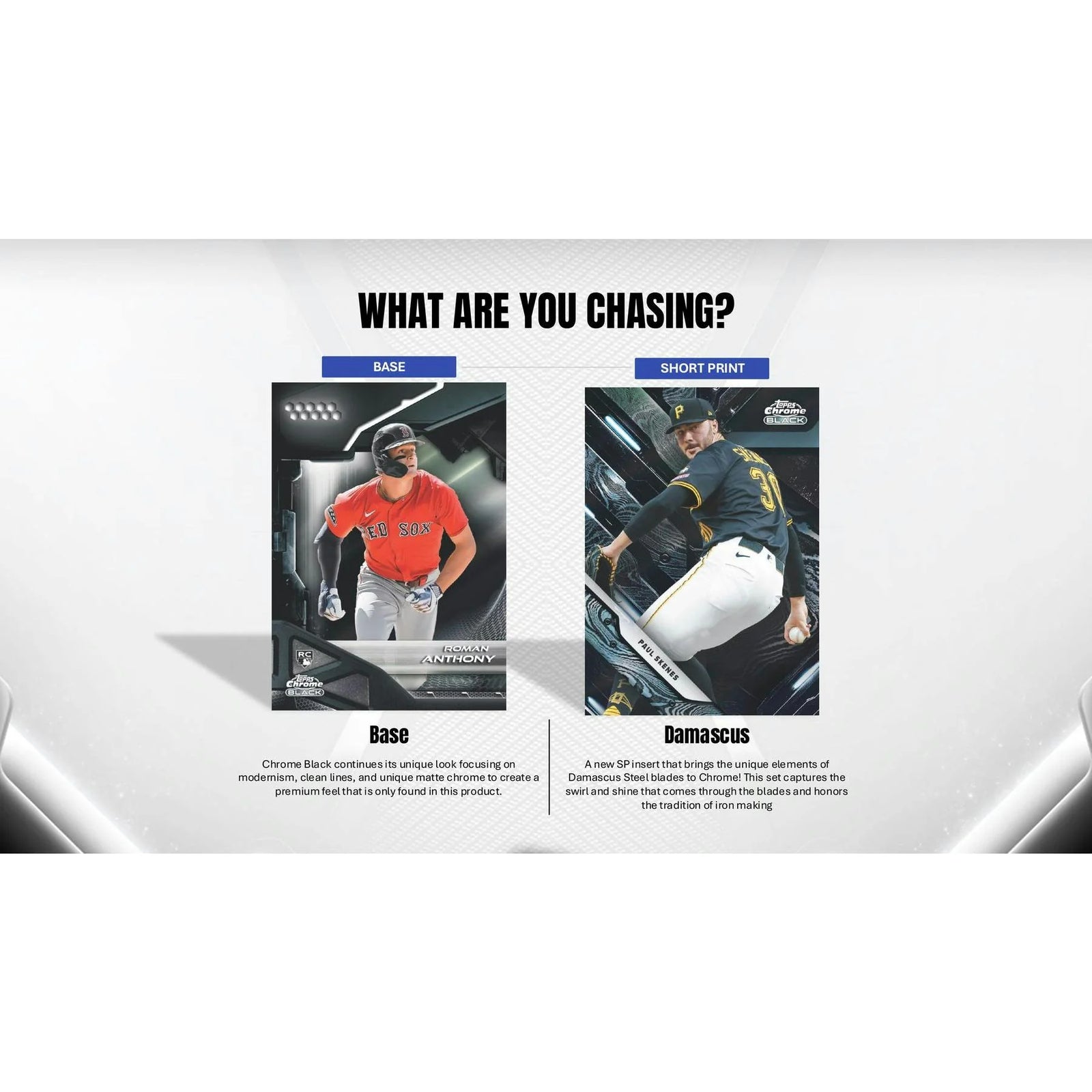 DRAFT - 2026 Topps Chrome Black Baseball Hobby Box $369.95 Add to Cart