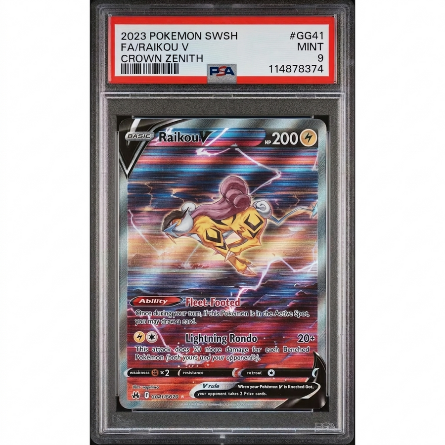 2023 Pokemon Crown Zenith Raikou V GG41/GG70 | PSA 9