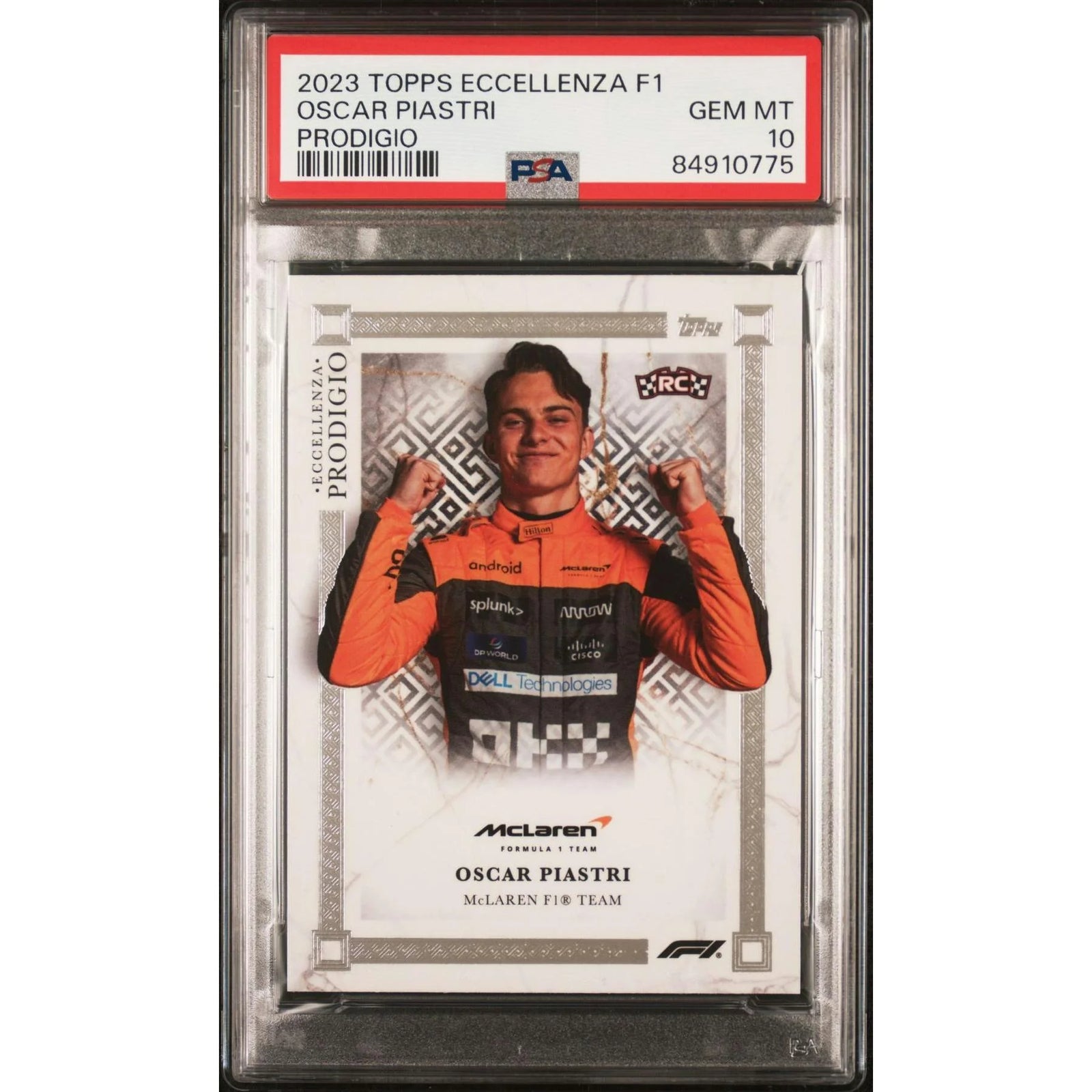 Oscar Piastri 2023 Topps Eccellenza F1 Prodigio Card | PSA 10