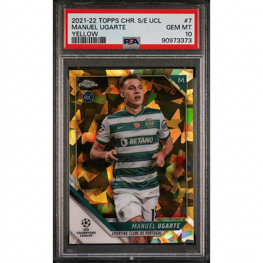 Manuel Ugarte 2021-22 Topps Chrome Sapphire Yellow Rookie Card | PSA 10