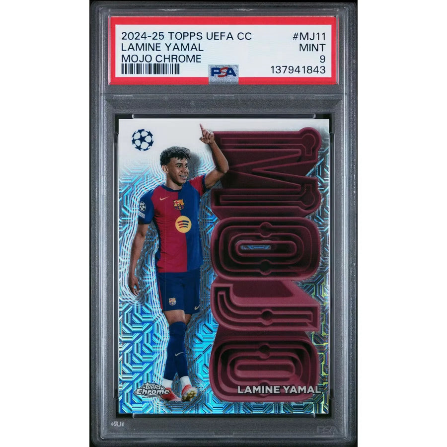Lamine Yamal 2024-25 Topps Chrome Mojo Card | PSA 9