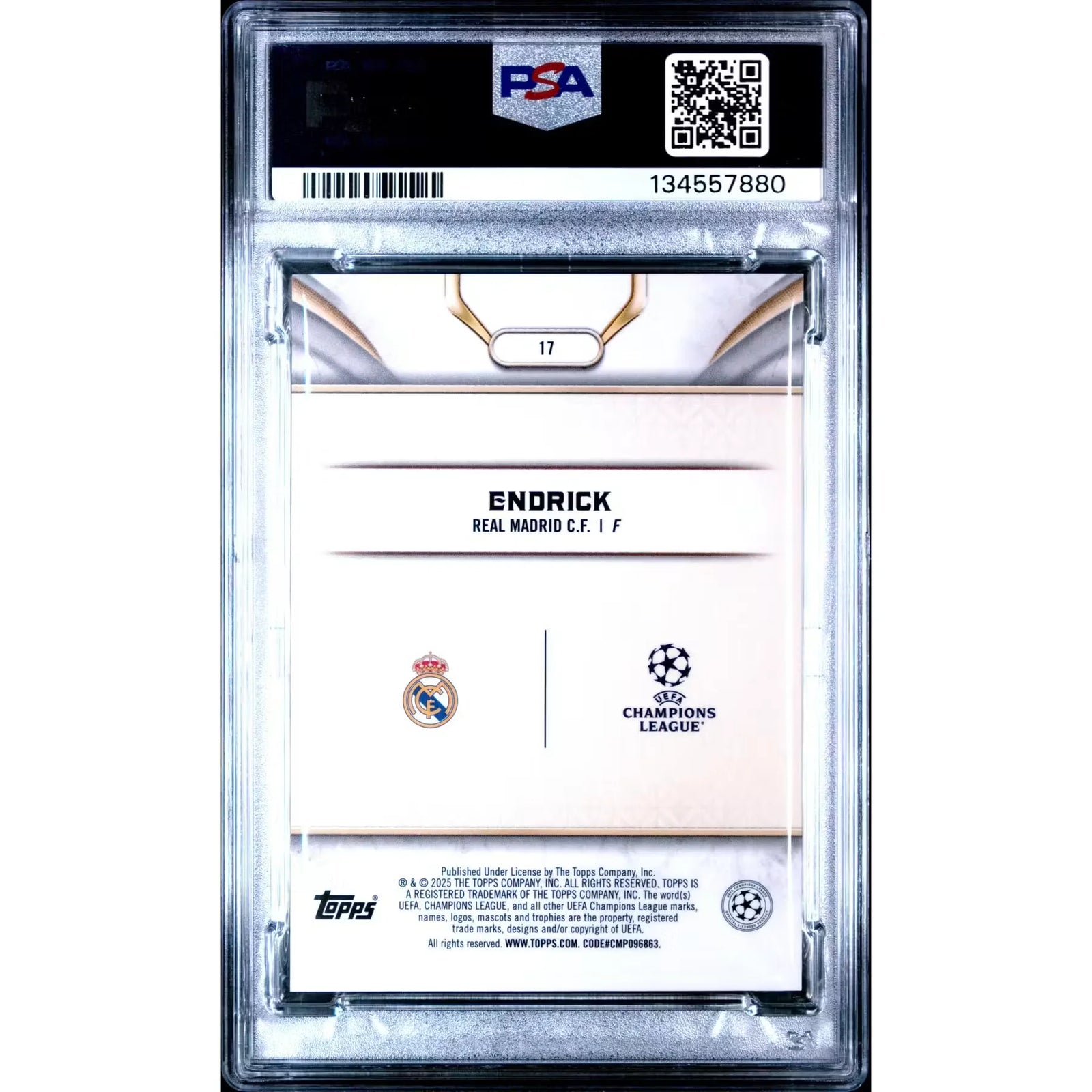 Endrick 2024-25 Topps Reverence Rookie Card #17 | PSA 10