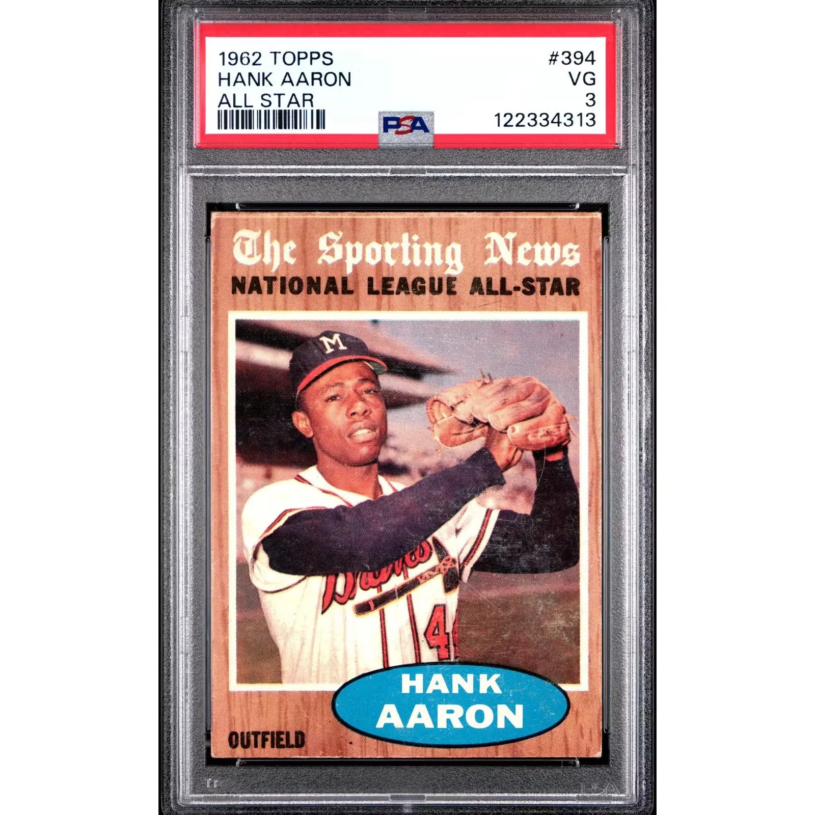 1962 Topps Hank Aaron All Star #394 | PSA 3