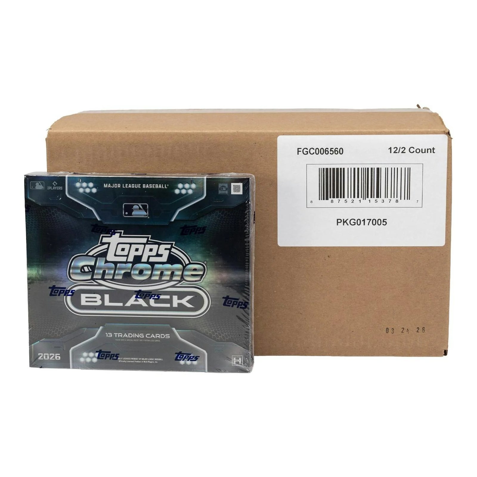 DRAFT - 2026 Topps Chrome Black Baseball Hobby 12-Box Case