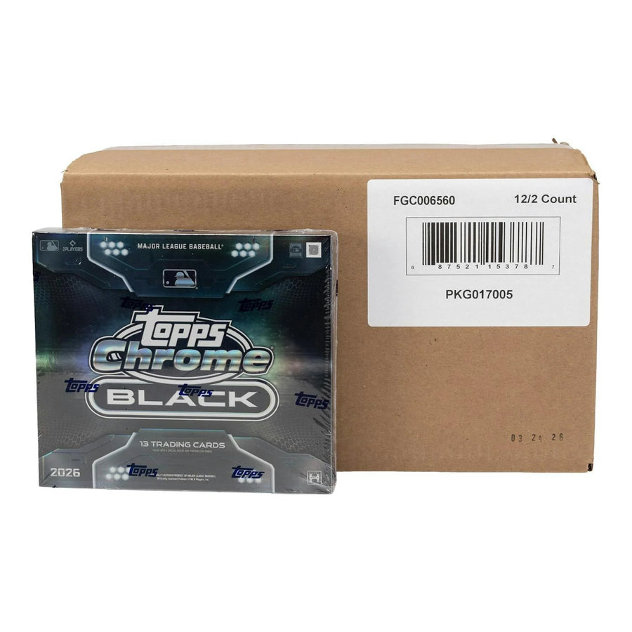 DRAFT - 2026 Topps Chrome Black Baseball Hobby 12-Box Case