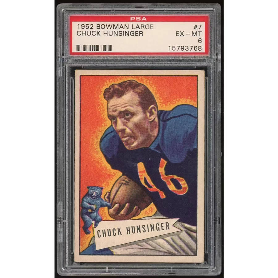 1952 Bowman Large #7 Chuck Hunsinger Card | PSA 6