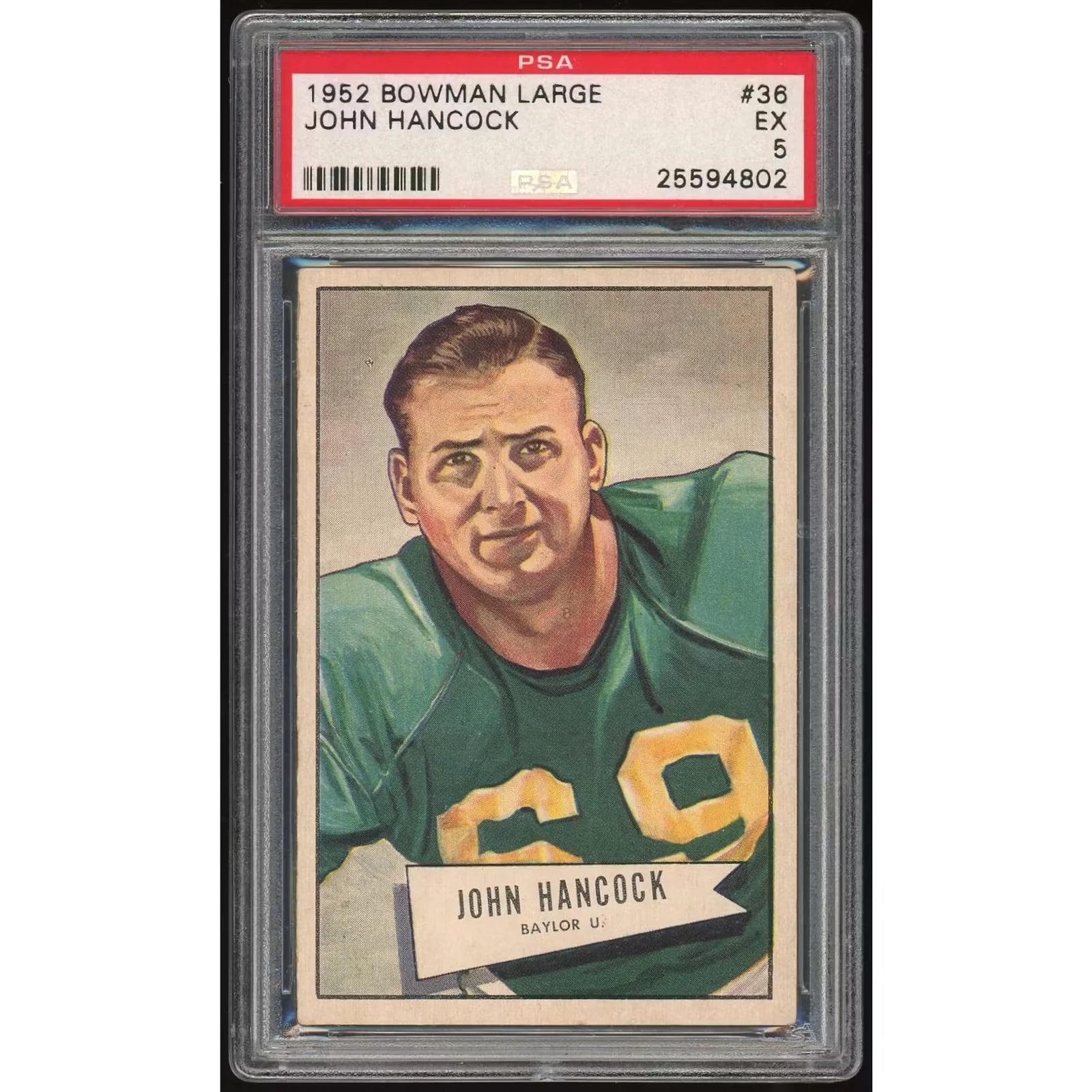 1952 Bowman Large #36 John Hancock Baseball Card | PSA 5