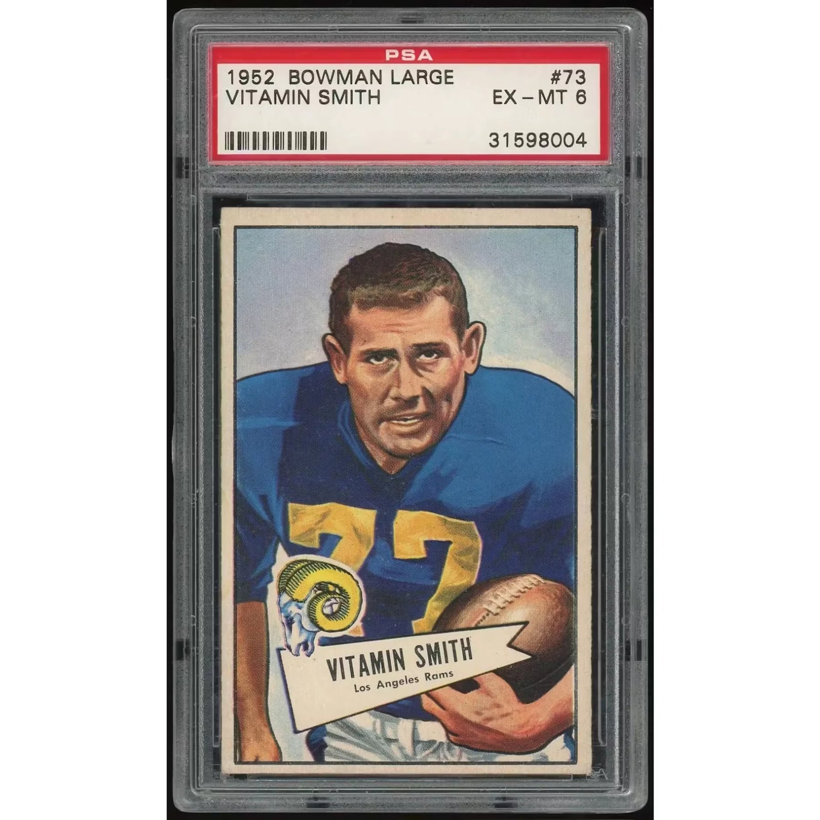 1952 Bowman Large #73 Vitamin Smith Baseball Card | PSA 6