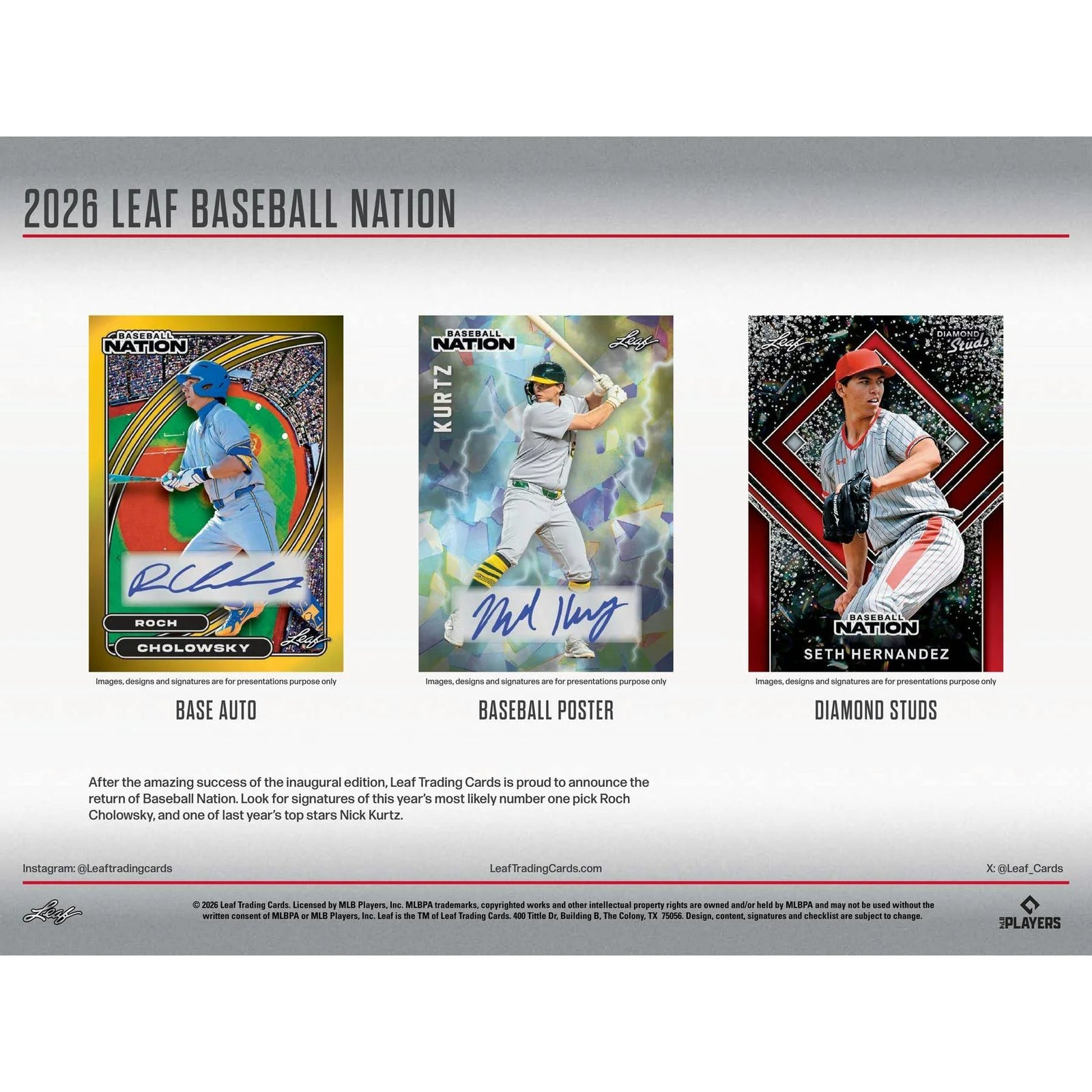 DRAFT - New 2026 Leaf Baseball Nation Hobby Jumbo Box