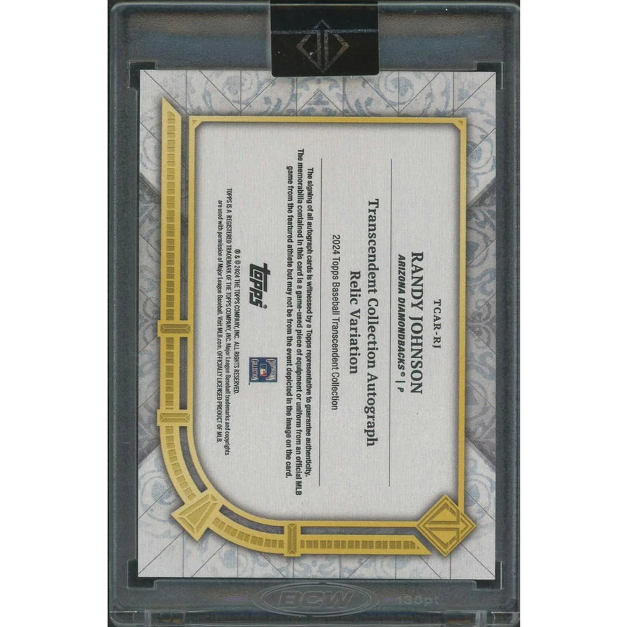 Randy Johnson Signed Patch Auto Card | 2024 Topps Transcendent/25