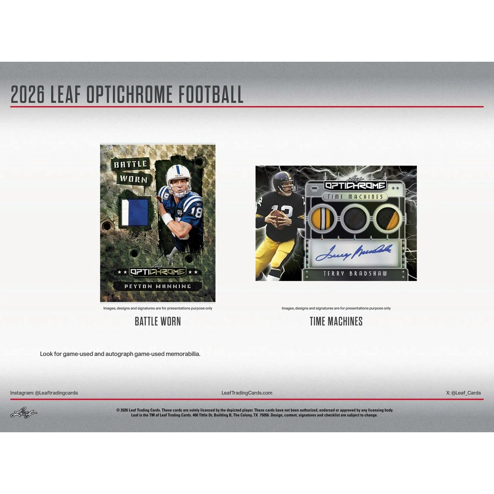 DRAFT - New 2026 Leaf Optichrome Football Hobby Jumbo Box