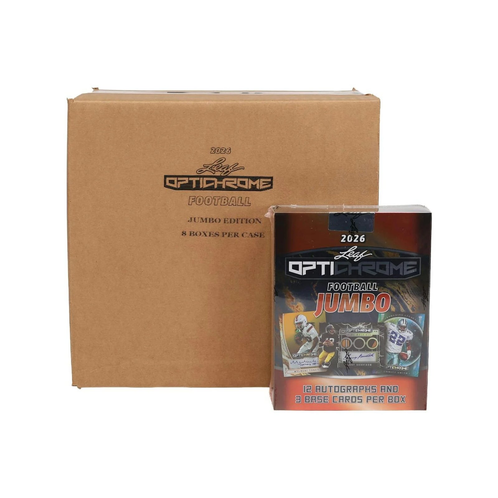 DRAFT - New 2026 Leaf Optichrome Football Hobby Jumbo 8-Box Case