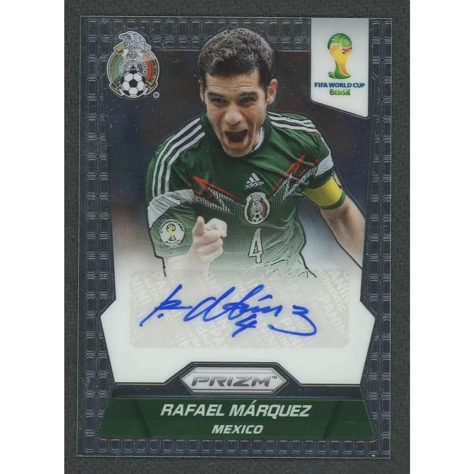 Rafael Marquez Signed 2014 Panini Prizm World Cup Card
