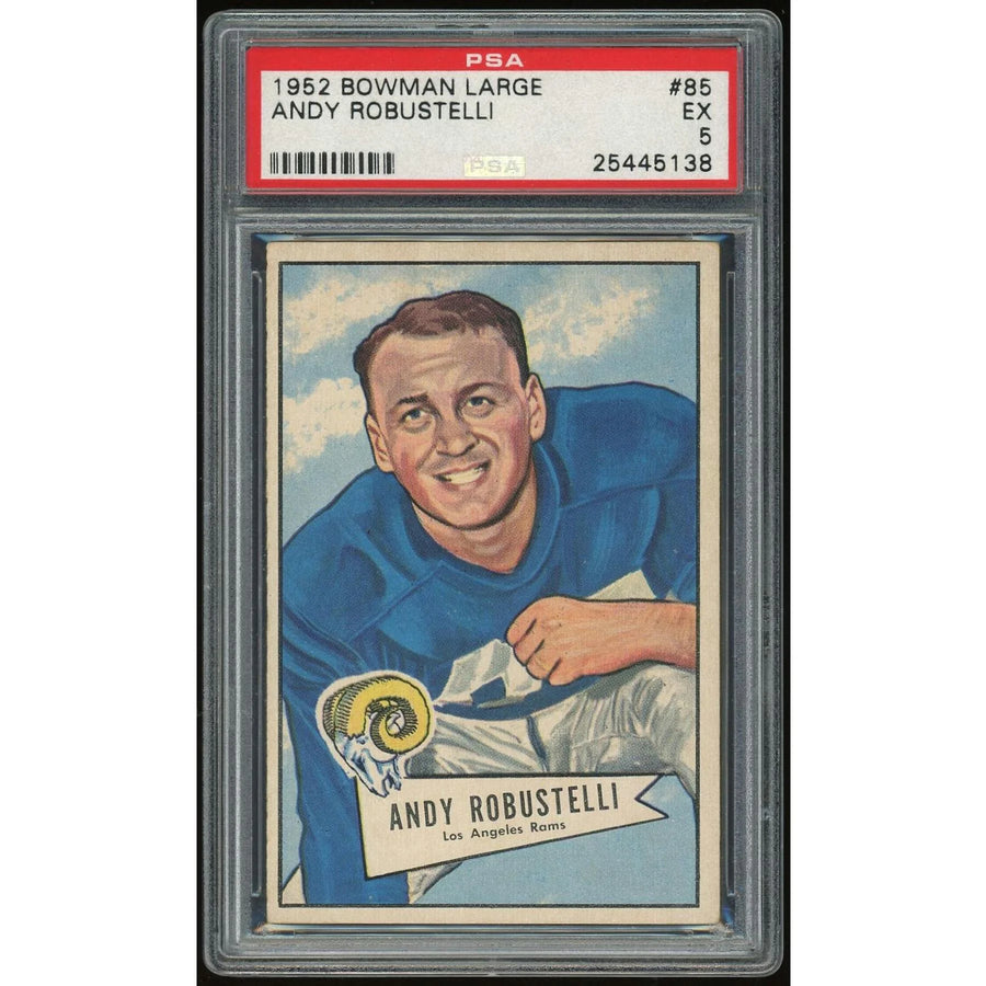 Andy Robustelli 1952 Bowman Large #85 Card | PSA 5