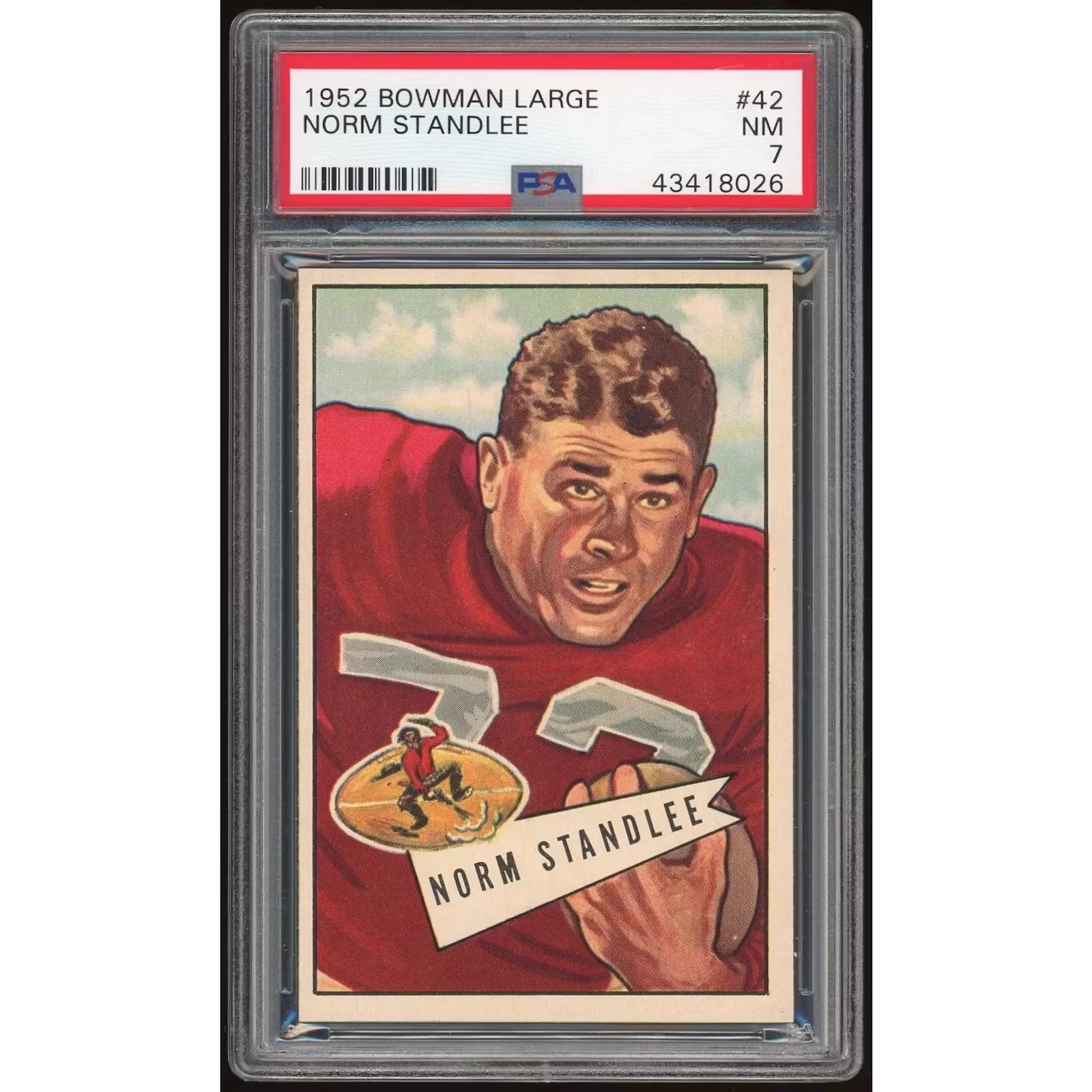 1952 Bowman Large #42 Norm Standlee | PSA 7