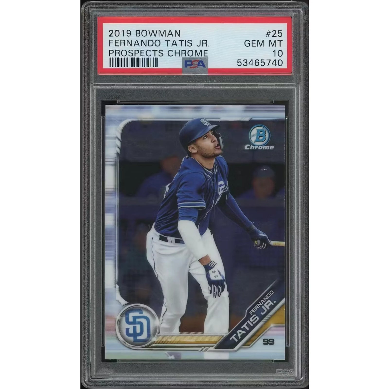Fernando Tatis Jr. 2019 Bowman Chrome #25 Prospects Rookie | PSA 10