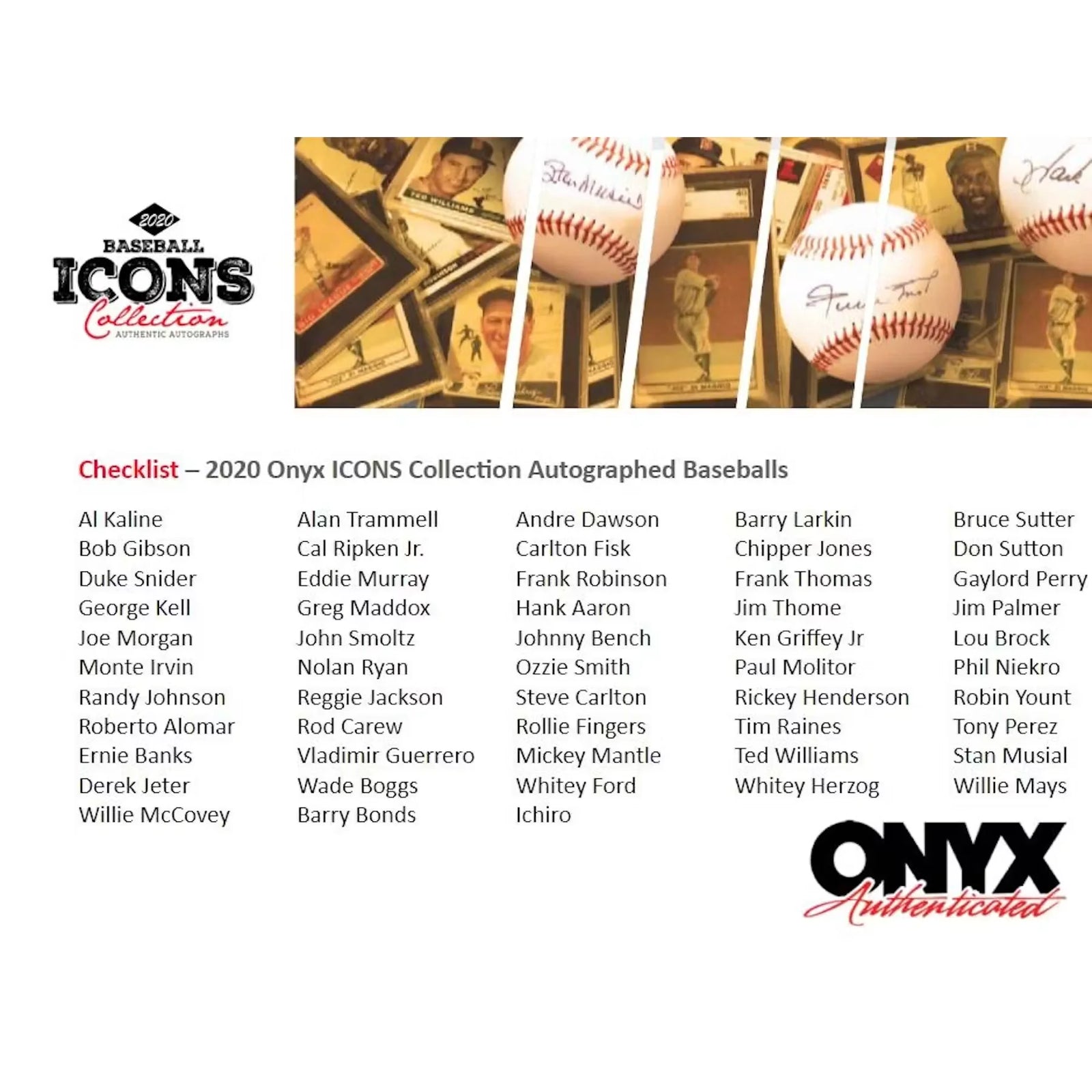 DRAFT - 2020 Onyx Icons Baseball Legends Hobby Box
