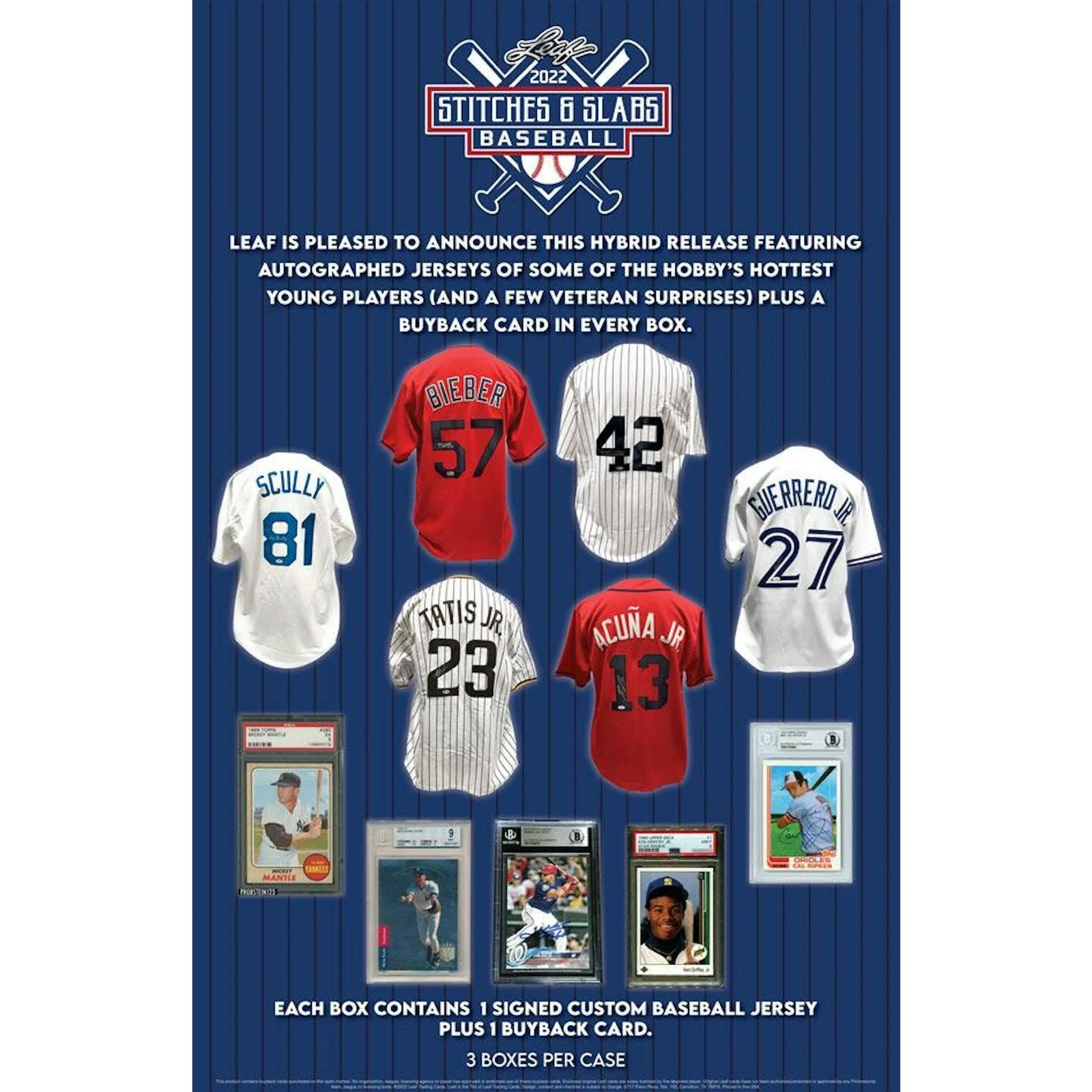 DRAFT - Just In 2022 Leaf Stitches and Slabs Baseball Hobby Box (Reed Buy)