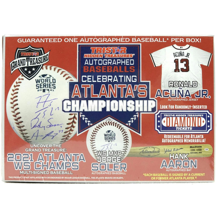 DRAFT - Just In 2021 TriStar Autographed Baseball Celebrating Atlanta's Championship Hobby Box (Reed Buy)