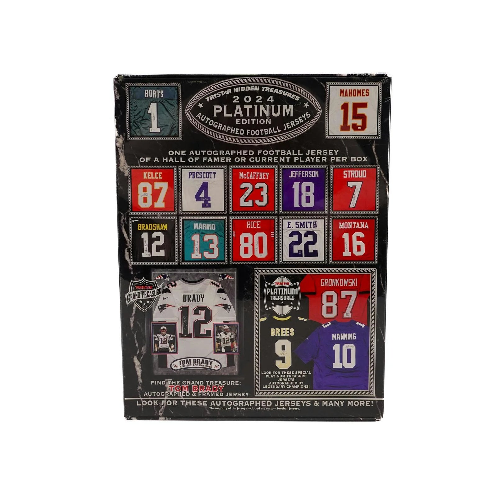 DRAFT - New 2024 TriStar Hidden Treasures Platinum Edition Autographed Football Jersey Hobby Box