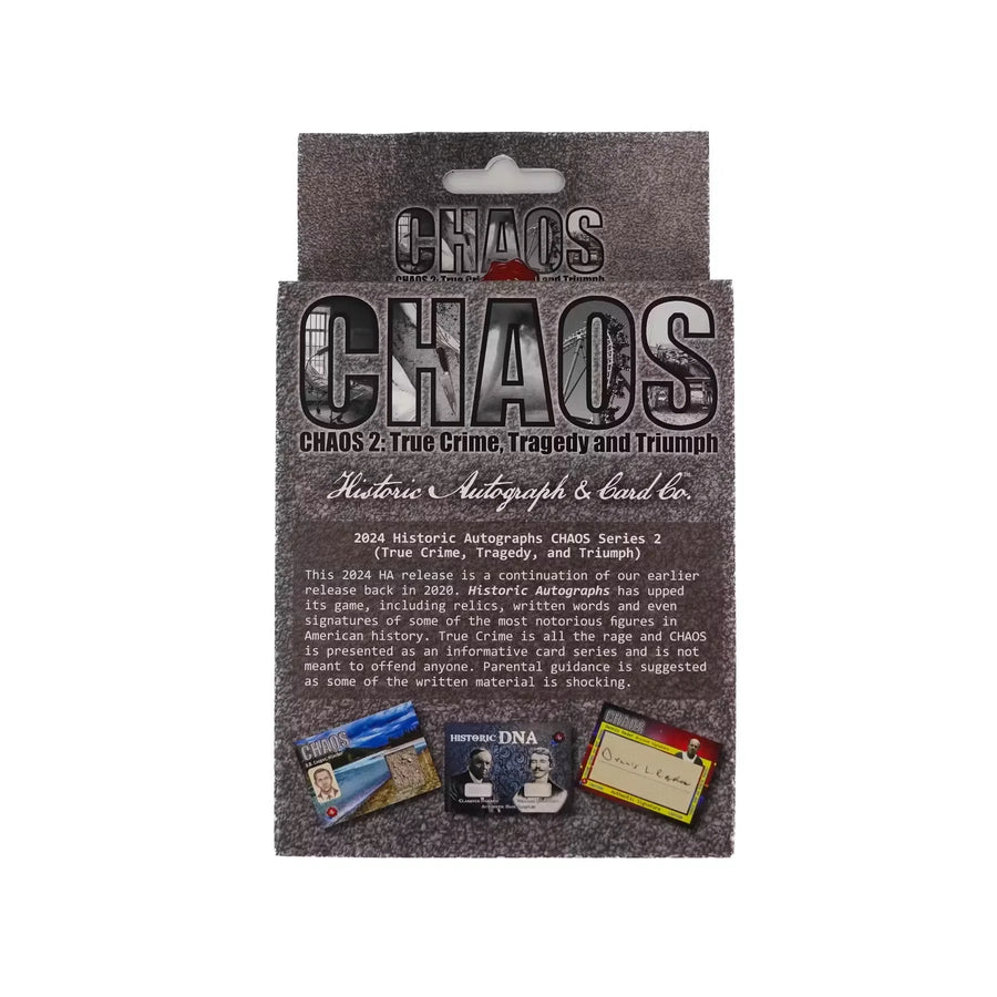 2024 Historic Autographs Chaos Series 2 Trading Cards Hobby Box (Ships Sealed Only) - D2