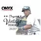 DRAFT - 2020 Onyx Vintage Premium Baseball Hobby Box | Sealed