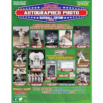 DRAFT - Just In 2021 TriStar Hidden Treasures Autographed Photo Baseball Hobby Box (Reed Buy)