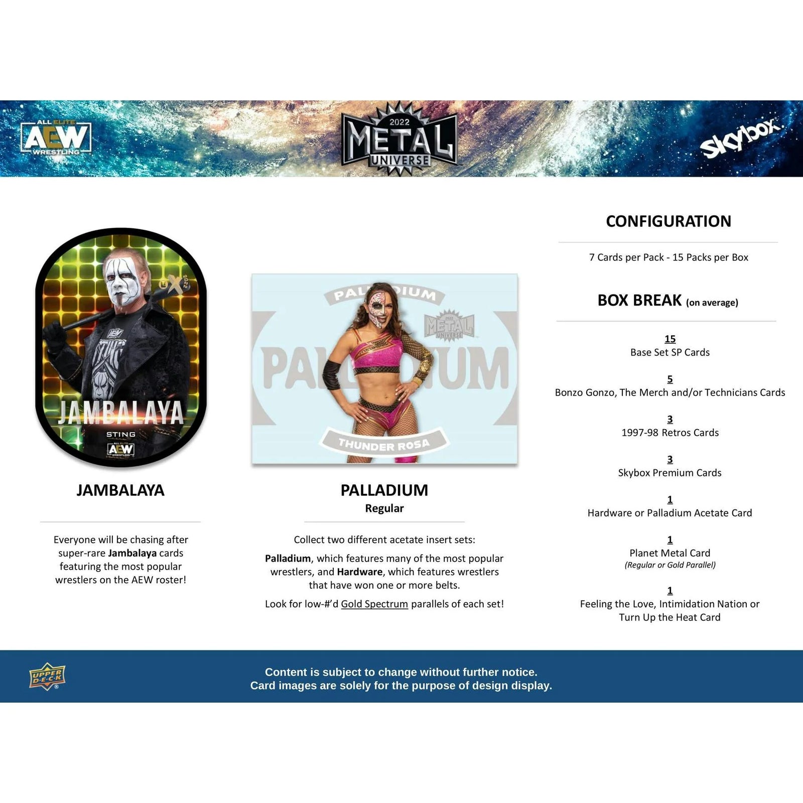DRAFT - 2022 Upper Deck AEW Skybox Metal Universe Hobby Box