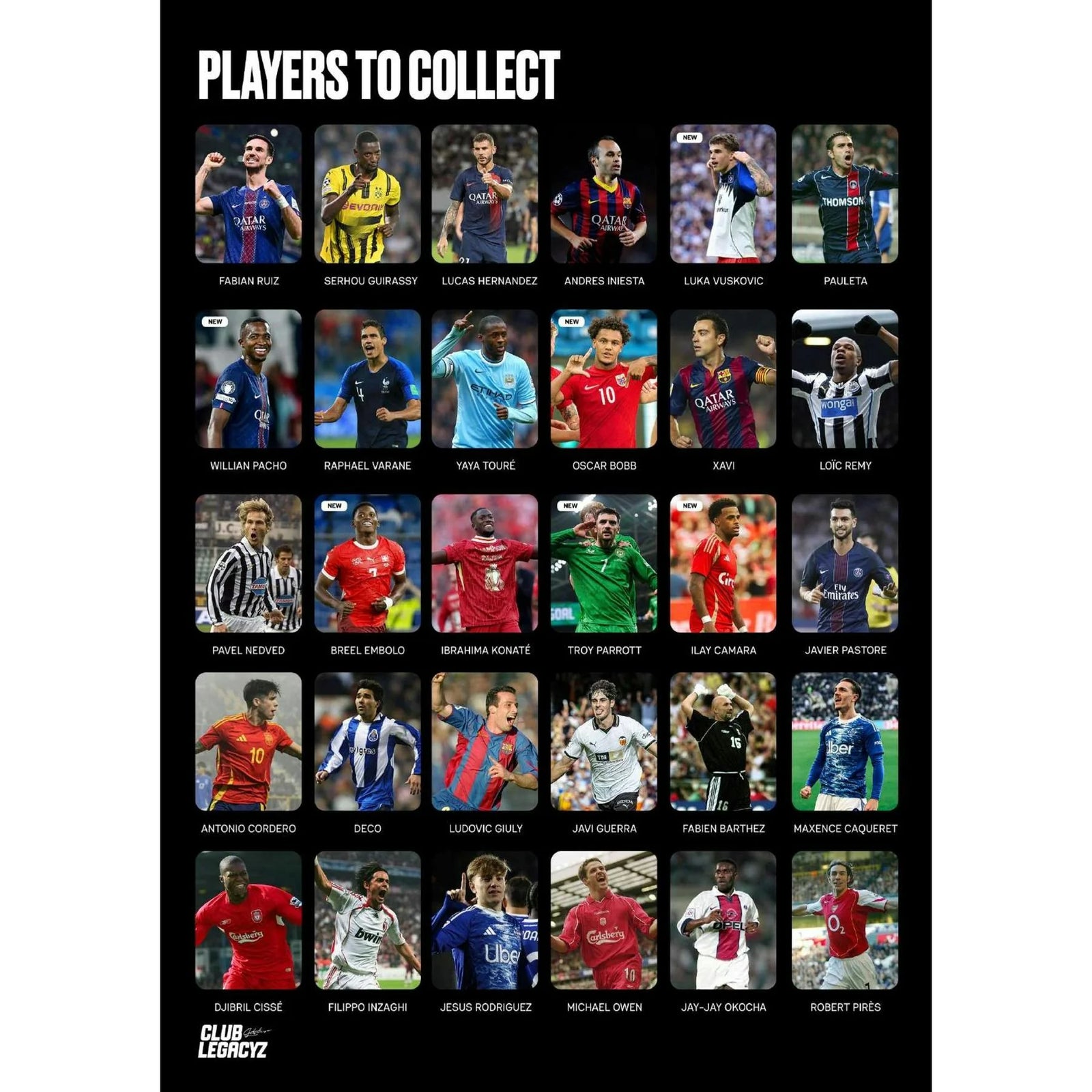DRAFT - New 2026 Club Legacyz Icons Soccer Third Edition Hobby 10-Box Case